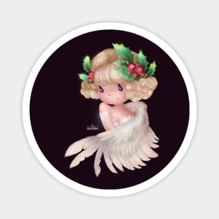 Christmas Holly Berry Angel Magnet